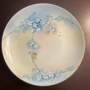 Floral Blue Plate